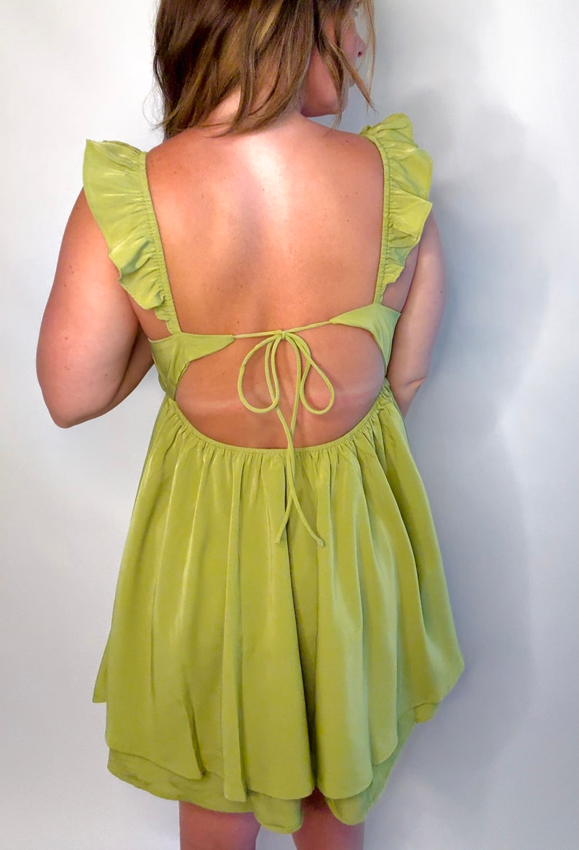Avocado Baby Doll Dress