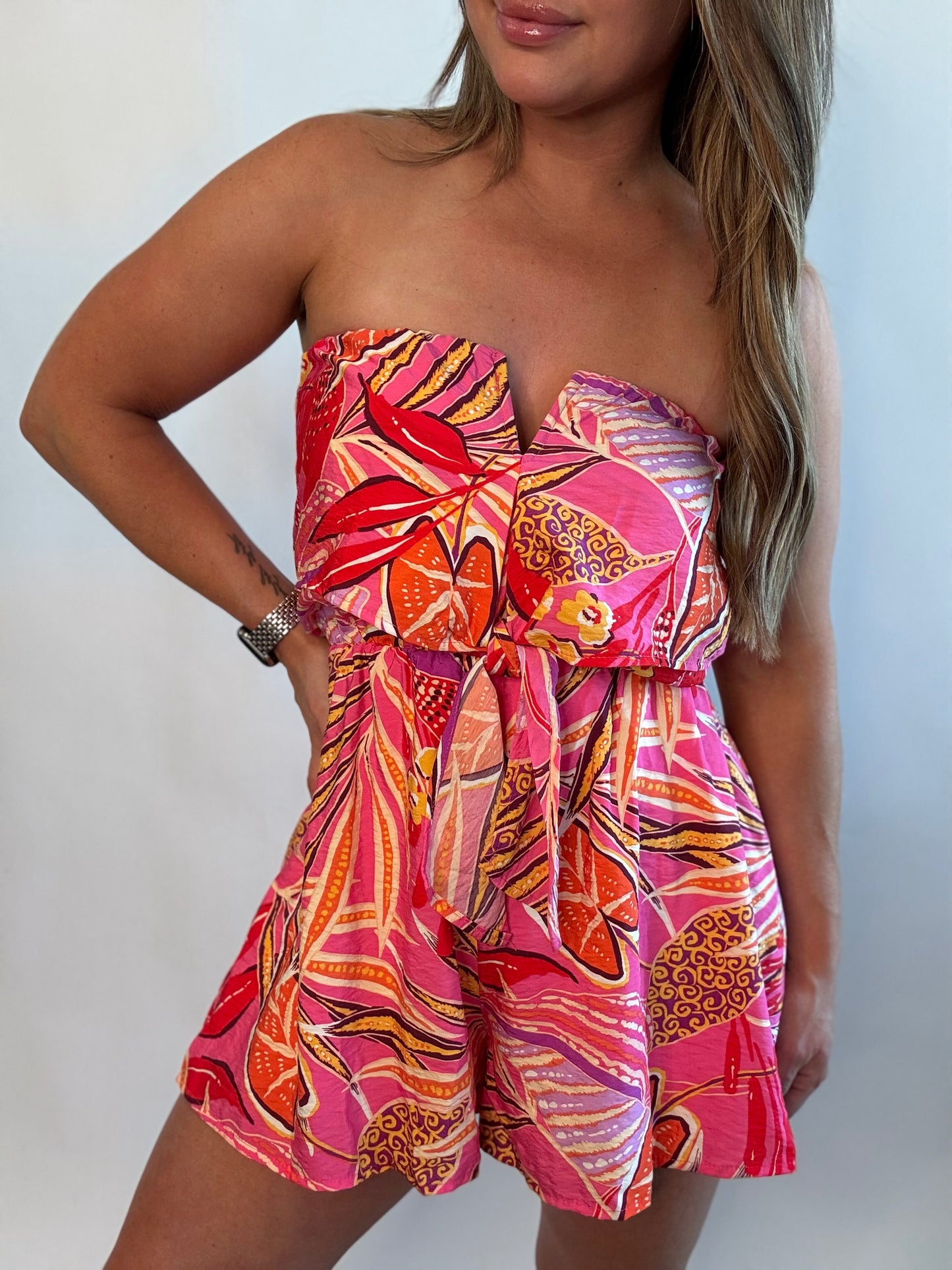 Tropical Tube Romper