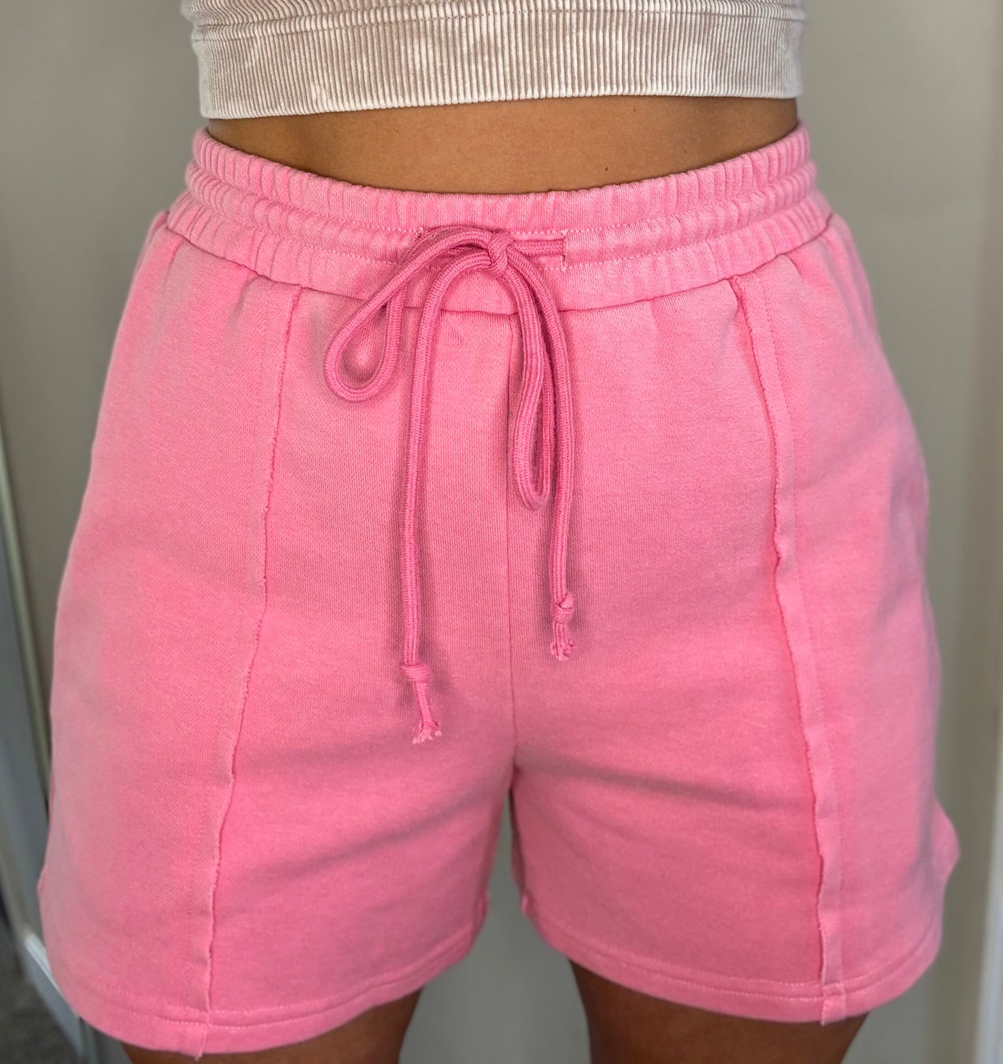 Pink Lounge Sweat Shorts