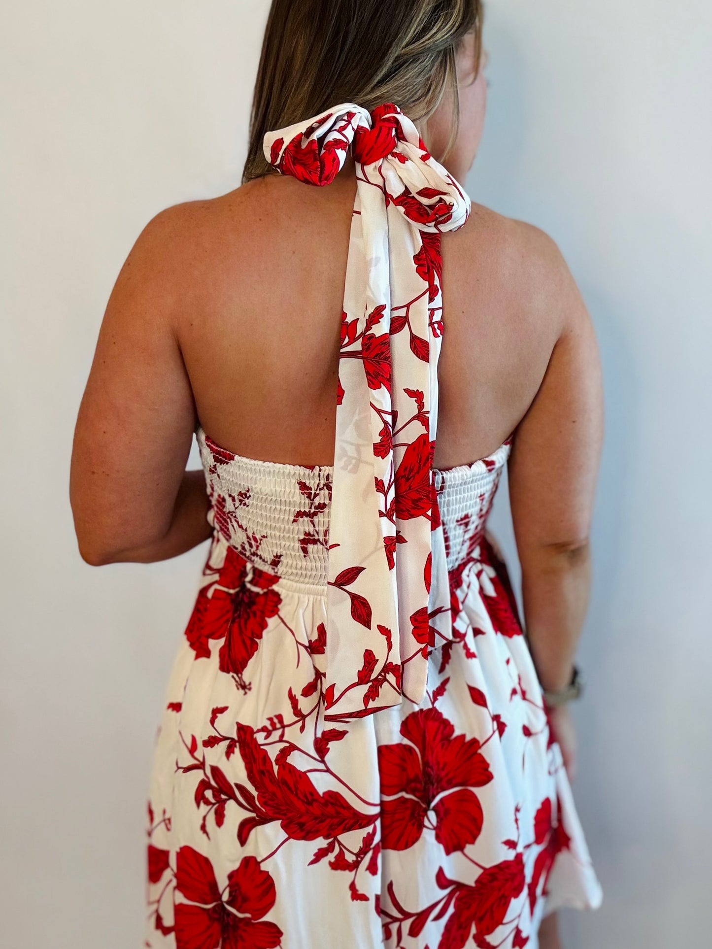 Cut Out Tie Dress