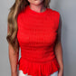 Smocked Ruffle Tank