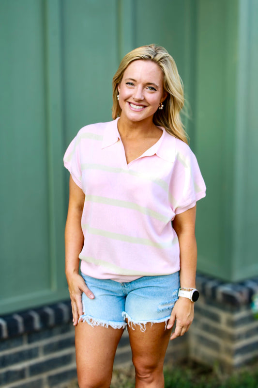 Ivory Blush Sweater Top