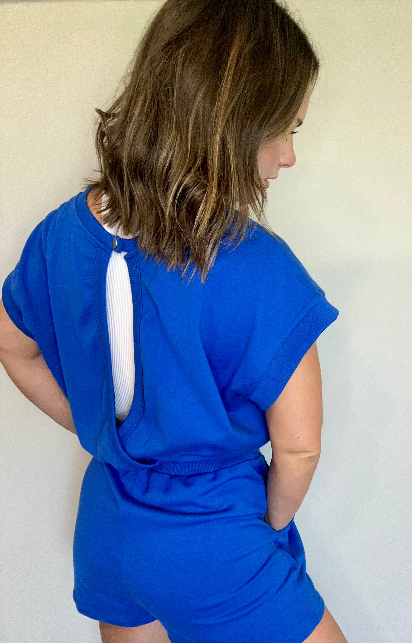 Cobalt Pocket Romper