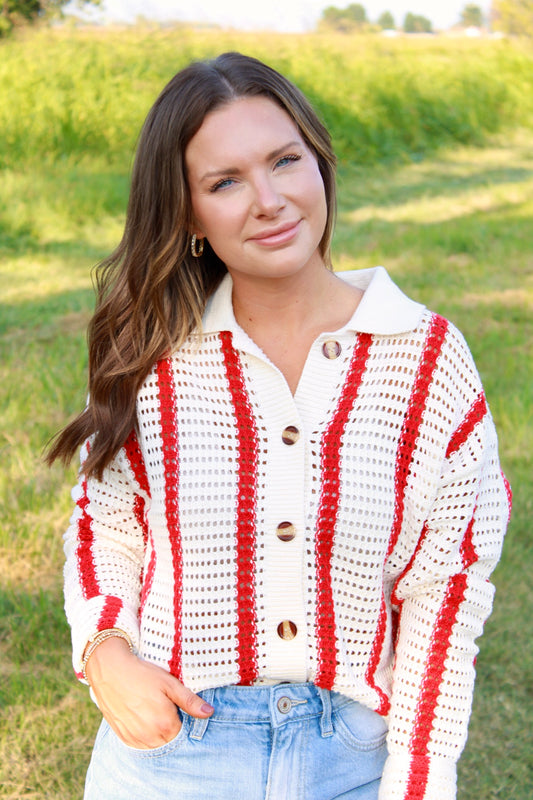 Crochet Button Down Top