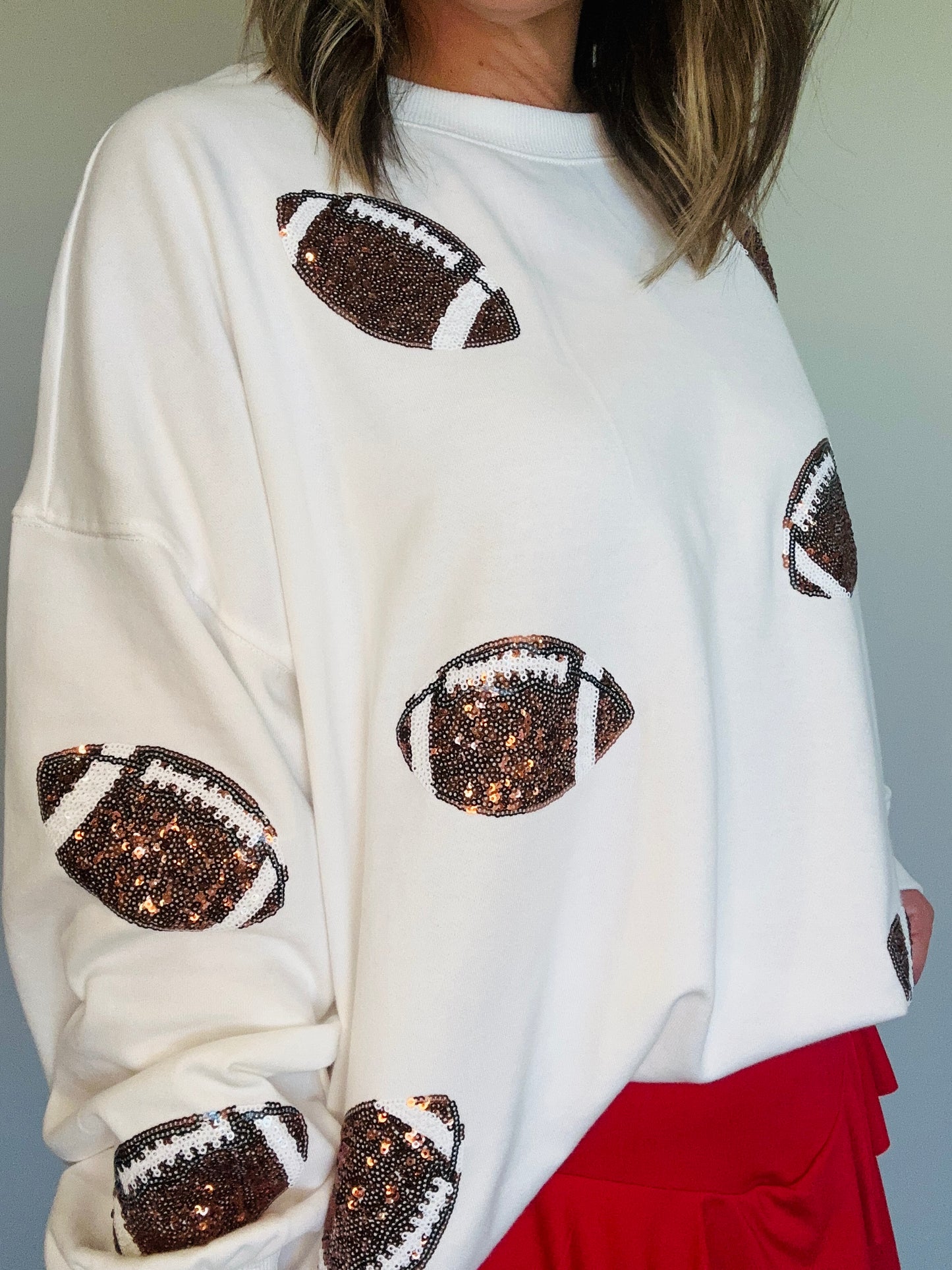 Football Sequin Pullover