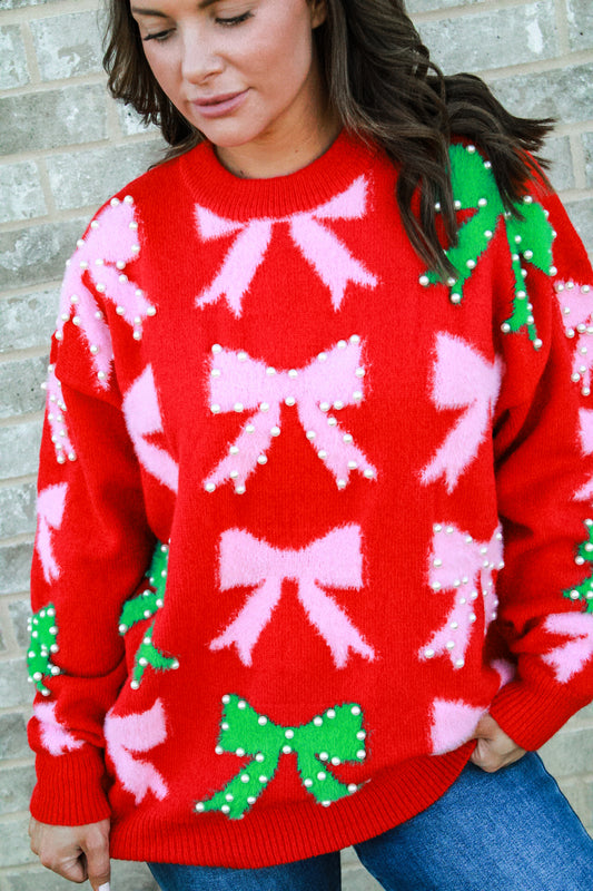 Christmas Bows Pullover