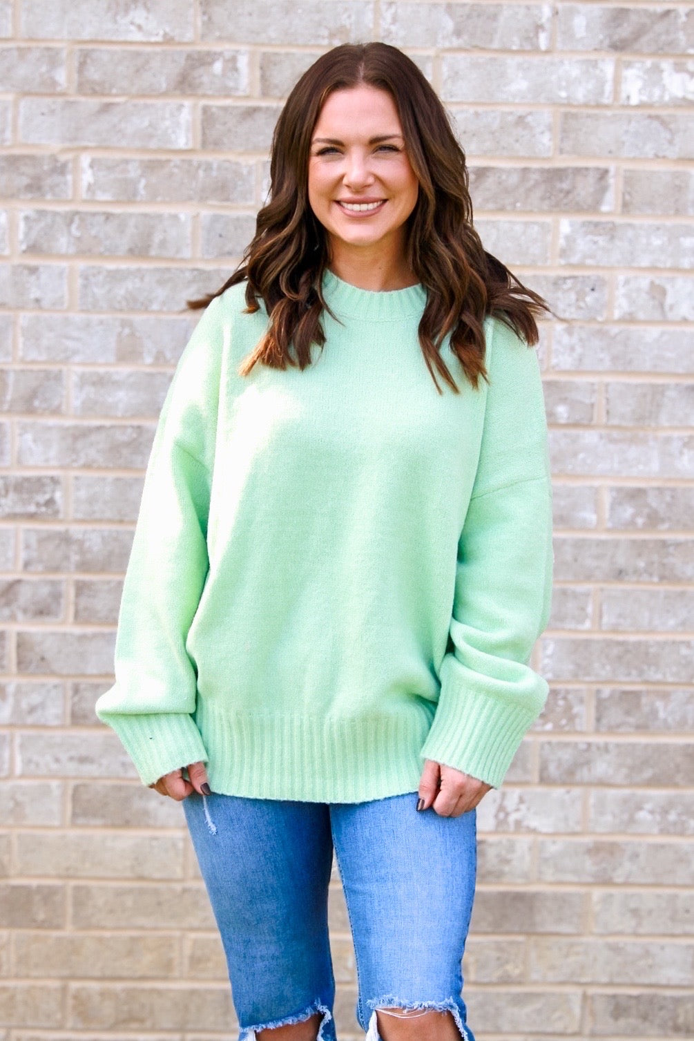 Oversized Jade Pullover