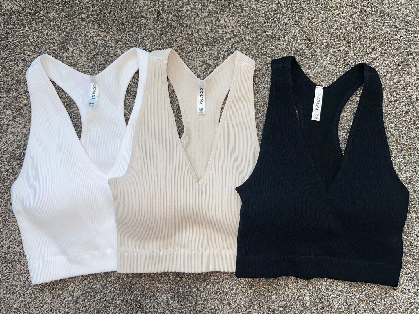 Racerback Seamless Cropped Tank - Three Colors!