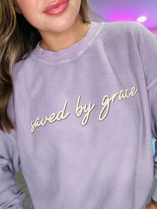 Saved by Grace Corduroy Sweatshirt